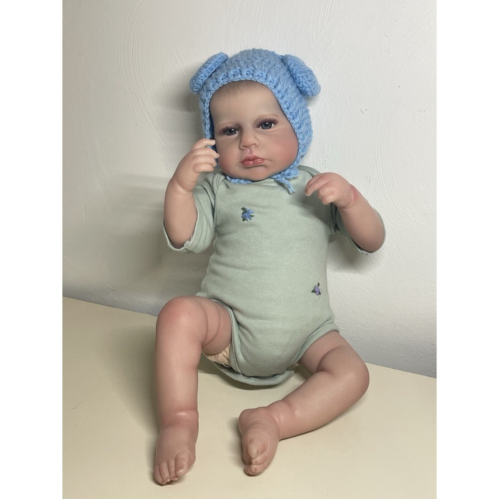 Reborn Baby Dolls Full Body Soft Silicone Vinyl Realistic Newborn Doll Boy 19 In